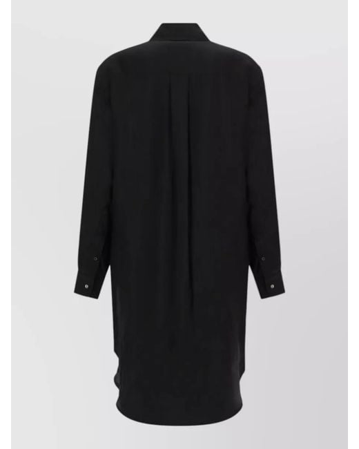 J.W. Anderson Black Tuxedo Midi Dress Long Sleeves Asymmetric Hem