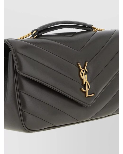 Saint Laurent Black 'Loulou' Medium Shoulder Bag