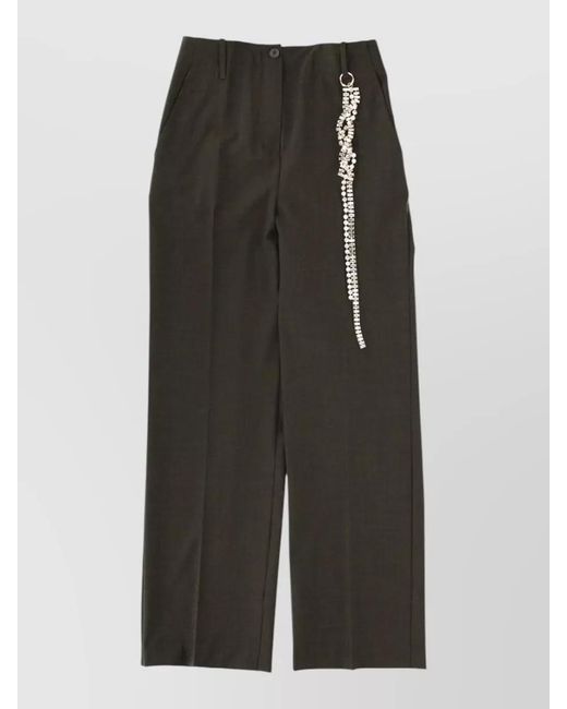 Circus Hotel Gray Tailored Pants Belt Loops And Back Pockets