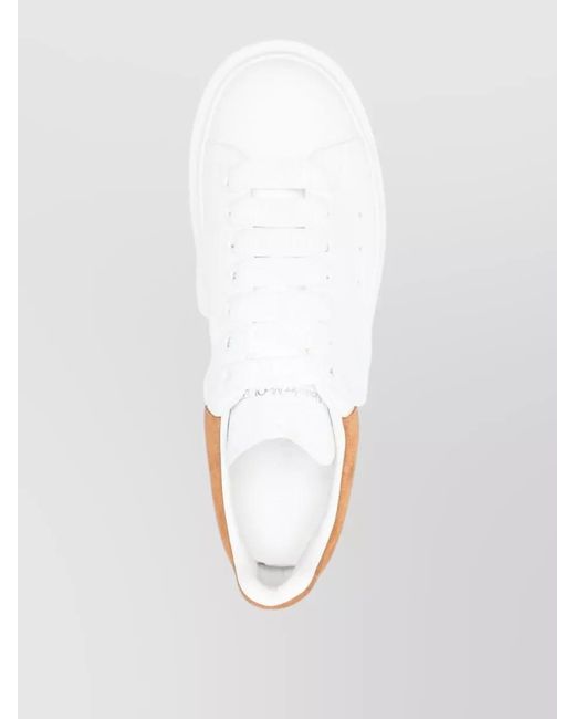 McQueen White Leather Oversized Low-Top Sneakers for men