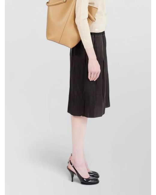 Maison Margiela Natural Dress Age Medium Leather Trapezoid Tote