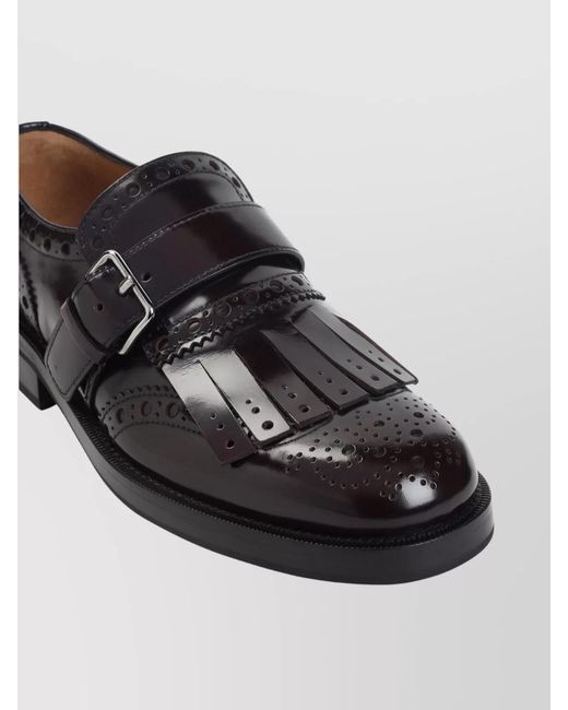 Church's Black Leather Brogue Loafers