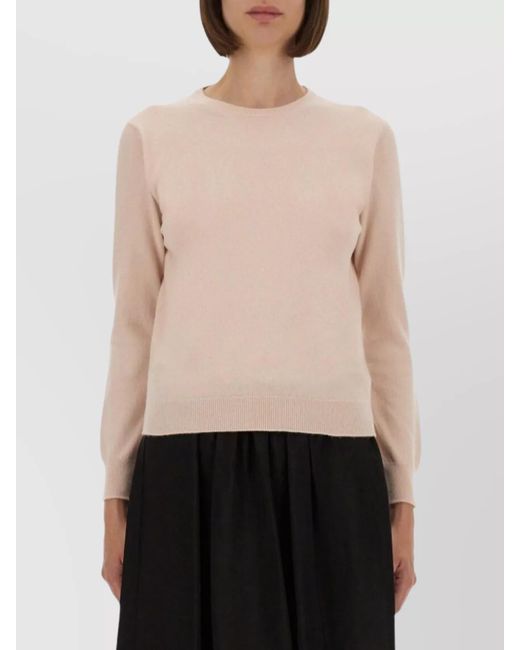 Maison Margiela White Knitwear With Long Sleeves And Round Neck
