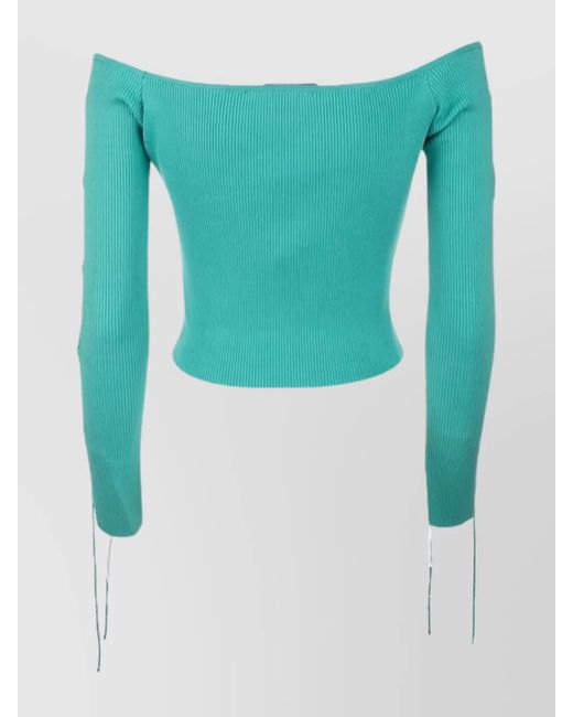 GIUSEPPE DI MORABITO Green Knitted Top