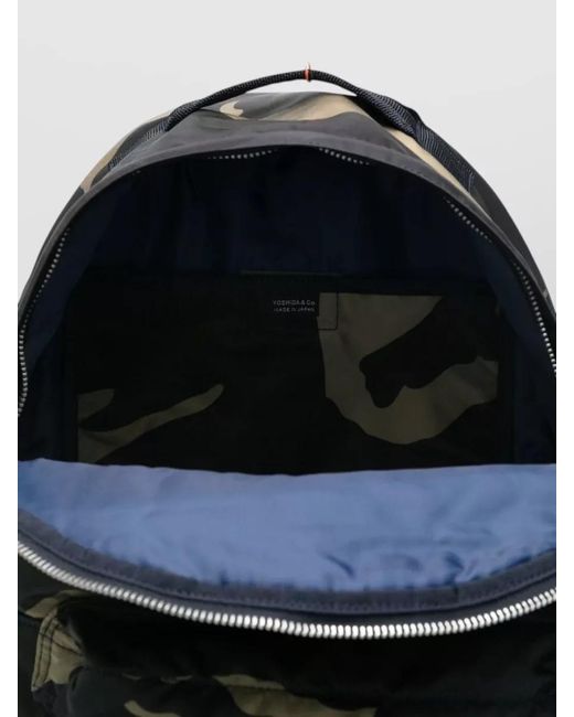 Porter-Yoshida and Co Black Camouflage Backpack Adjustable Straps Zip Pockets for men