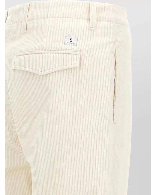 Department 5 White Corduroy Straight-Leg Trousers for men