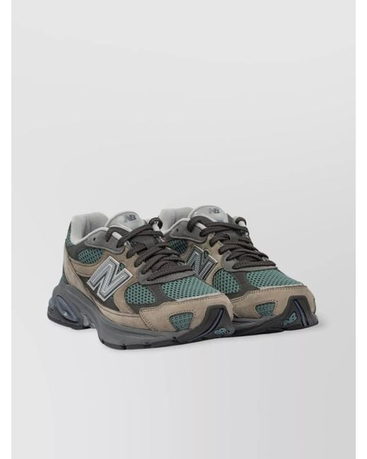 New Balance Gray Suede Low-Top Sneakers for men