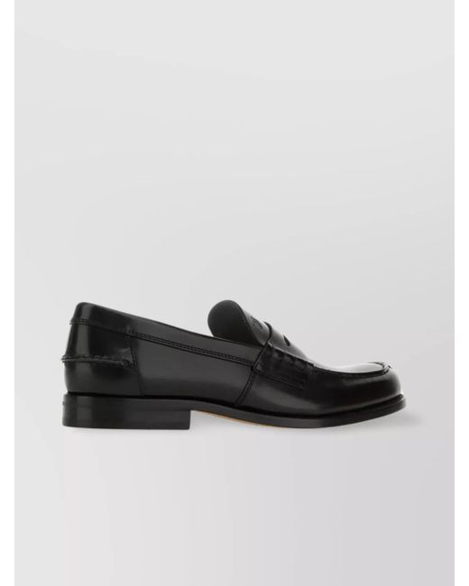 Tod's Black Leather Loafers for men