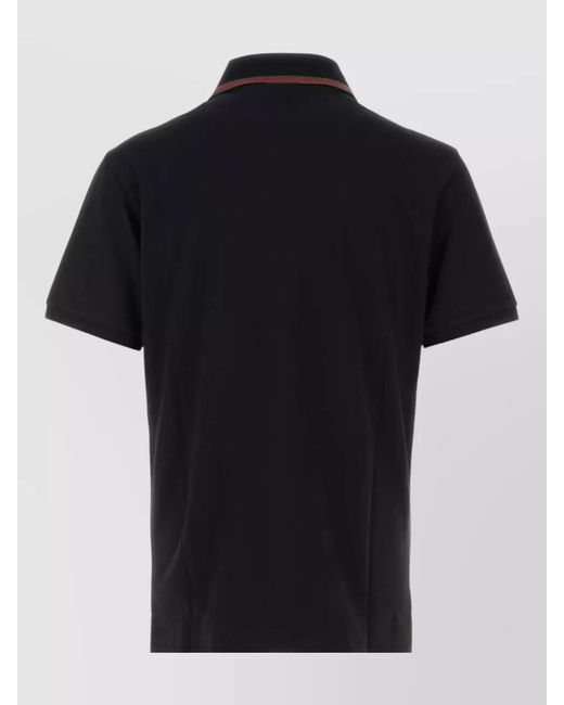 Gucci Black Cotton Piqué Regular-Fit Polo Shirt for men