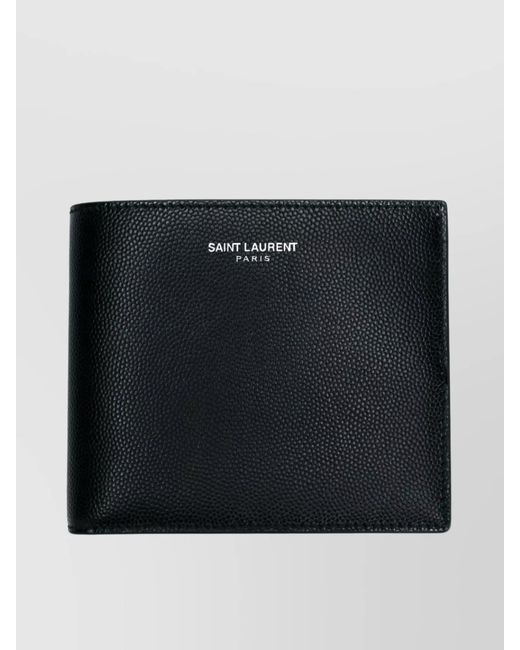 Saint Laurent Black Leather Bifold Wallet for men