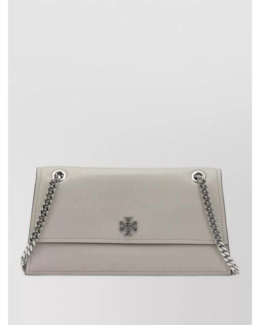 Tory Burch Gray Chain Strap Structured Crossbody Bag