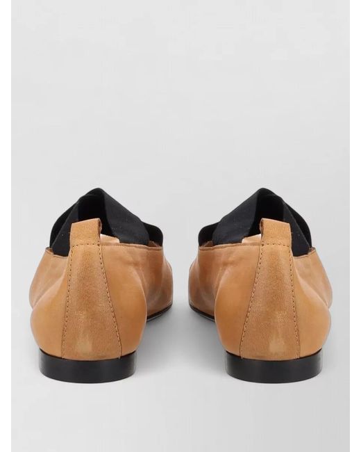 Uma Wang Multicolor Pointed Toe Flat Ballerina Shoes Pull Tab