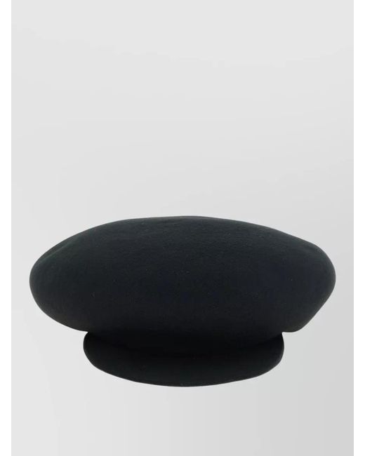Yohji Yamamoto Black Wide Brim Round Shape Soft Texture Hat for men