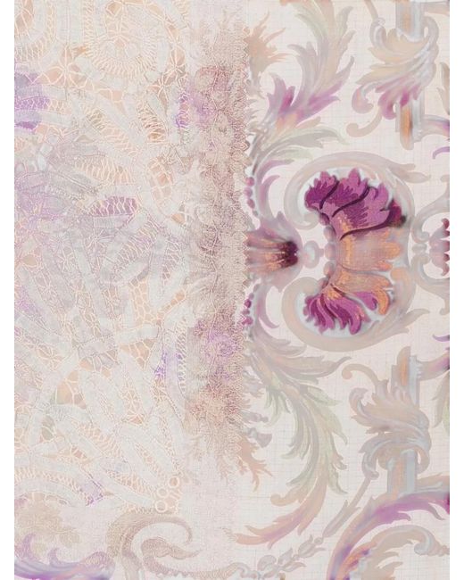Pierre Louis Mascia Pink Floral Print Silk Stole