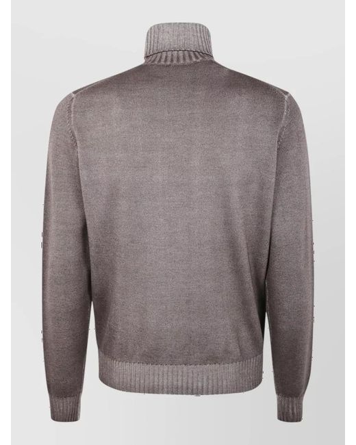 Filippo De Laurentis Gray Turtleneck Wool Jumper for men