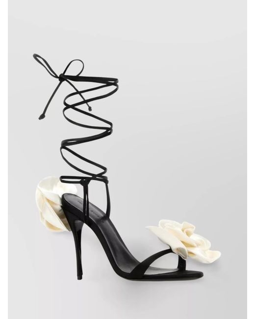 Magda Butrym White Satin Sandals