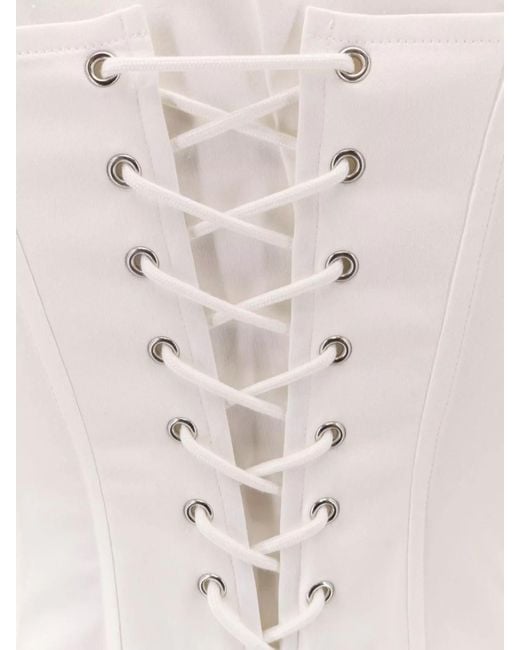 Balenciaga White Cotton Blend Corset Shirt