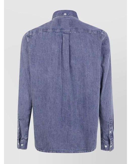 Les Deux Blue Denim Shirt for men