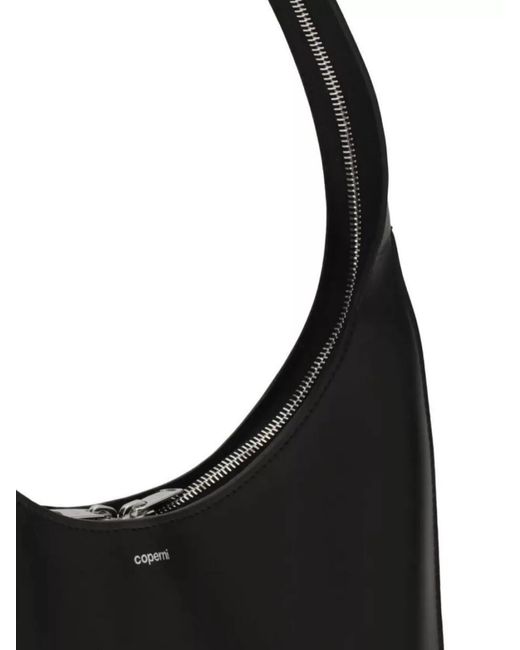 Coperni Black Swipe Medium Leather Shoulder Bag