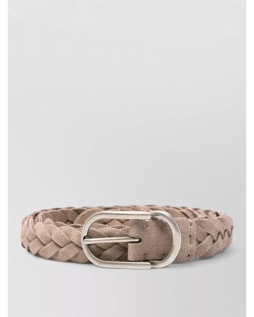 Brunello Cucinelli Multicolor Braided Leather Belt for men