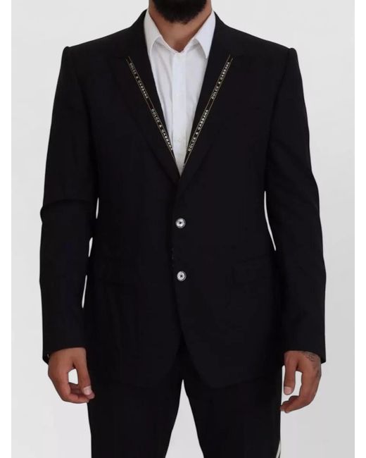 Dolce & Gabbana Blue Wool Stretch Slim Fit Jacket Blazer for men