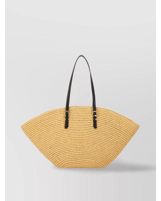Michael Kors Natural Structured Woven Texture Dual Handle Tote