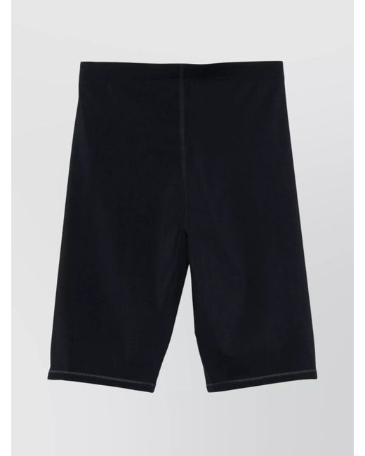 Jil Sander Blue Logo Elastic Waistband Stretch Cyclists Shorts