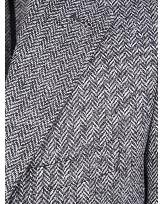 Tagliatore Gray Virgin Wool Jacket for men