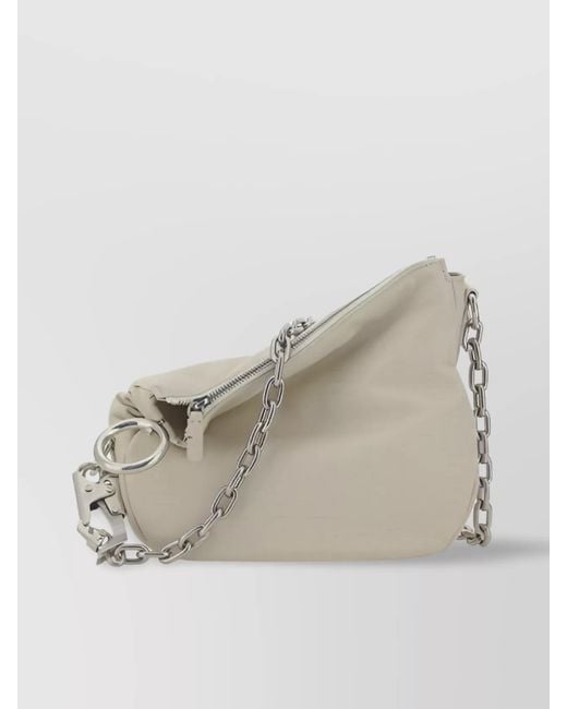 Burberry Natural Knight Small Lamb Leather Shoulder Bag
