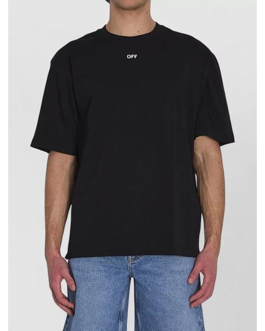 Off-White c/o Virgil Abloh Black Half Arrow Cotton T-Shirt for men