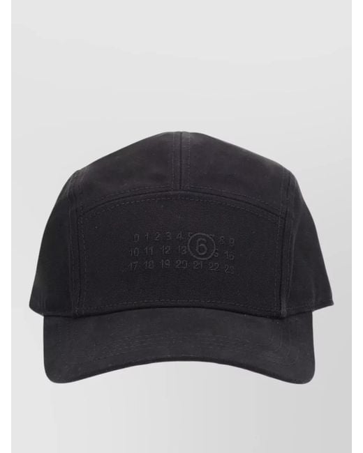 MM6 by Maison Margiela Blue Logo Baseball Hat Featuring Curved Brim for men