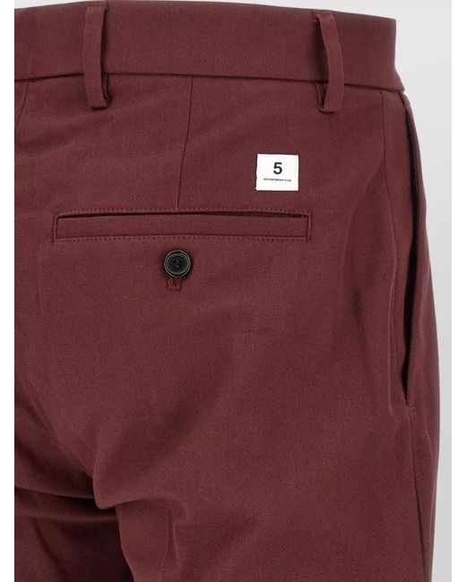 Department 5 Red Destynai Pants Belt Loops Back Pocket for men
