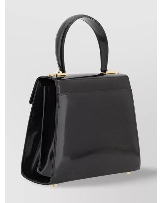 Ferragamo Black Iconic Leather Shoulder Bag