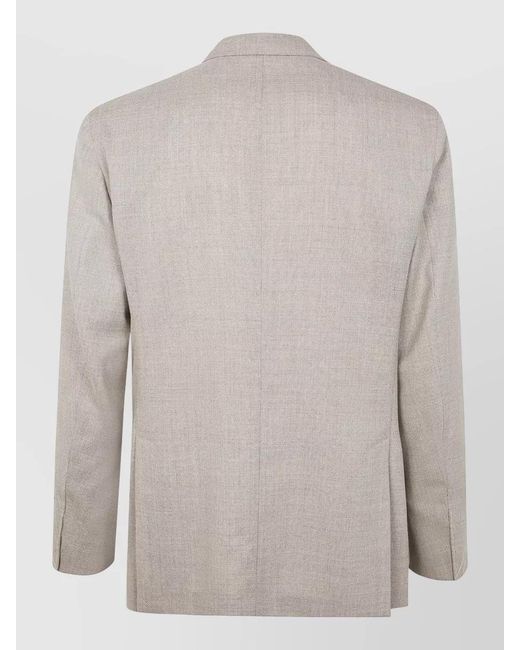 Boglioli Gray Suit Jacket Notch Lapel Pockets for men