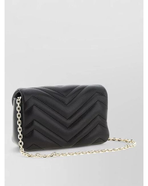 Gucci Black Gg Marmont Mini Leather Shoulder Bag