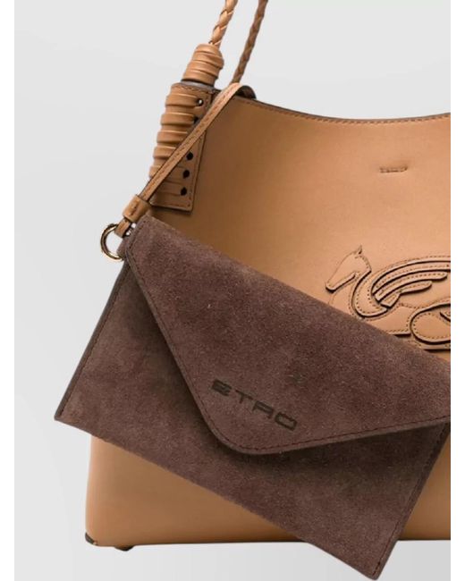 Etro Natural Shoulder Tote Bag Braided Handles
