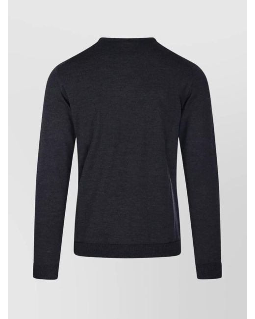 Roberto Collina Blue Virgin Merino Wool Crew Neck Sweater for men