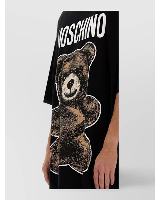 Moschino Black Cotton Teddy Bear T-Shirt for men