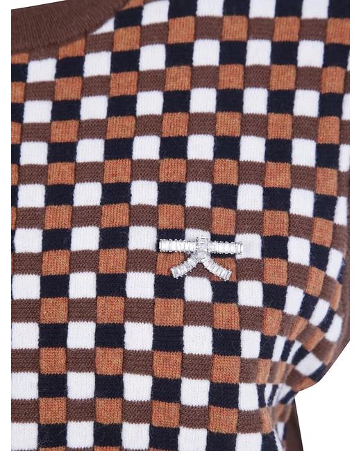 Golden Goose Deluxe Brand Pink Journey Roby Knit Vest Wool Checks