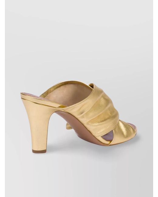 Paris Texas Metallic Leather High-Heel Mules