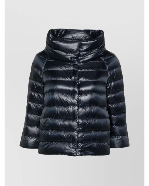 Herno Blue Down Short Puffer Jacket