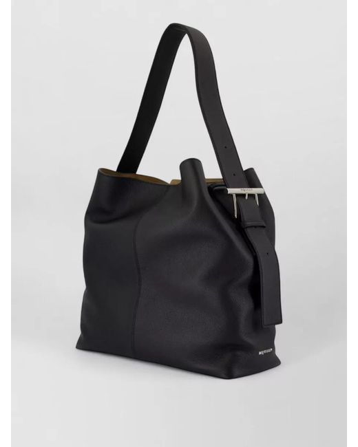 McQueen Black Leather Shoulder Bag