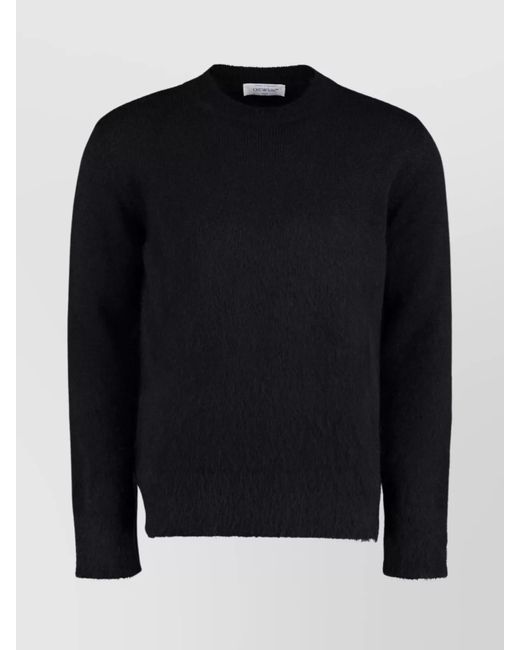 Off-White c/o Virgil Abloh Blue Ribbed Mohair Blend Jumper for men