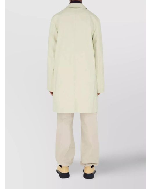 Burberry White Cotton Blend Drawstring Trousers for men