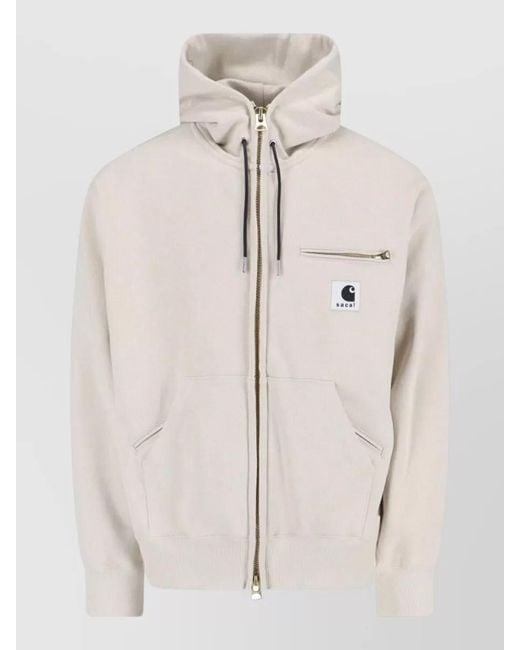 Sacai Natural Hooded Jacket Tone Hardware Pockets for men