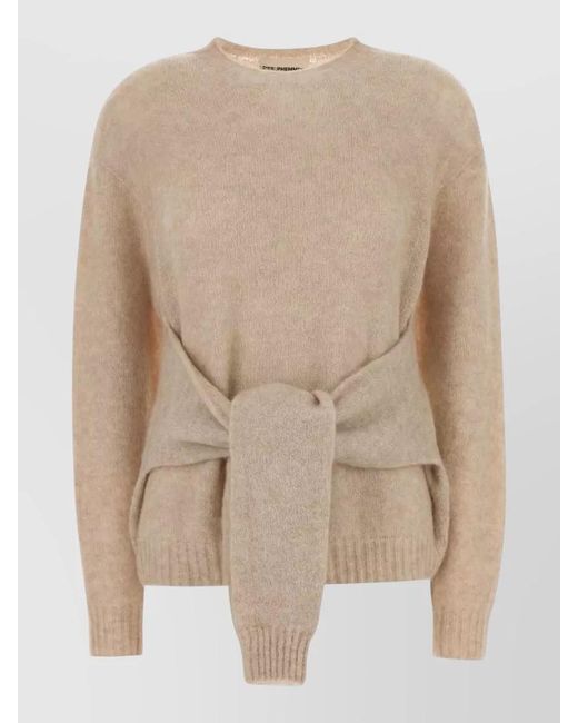 Des Phemmes Natural Stretch Nylon Blend Sweater Ribbed Cuffs