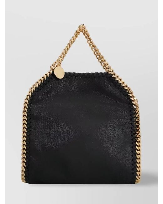 Stella McCartney Black Falabella Tiny Faux Leather Shoulder Bag