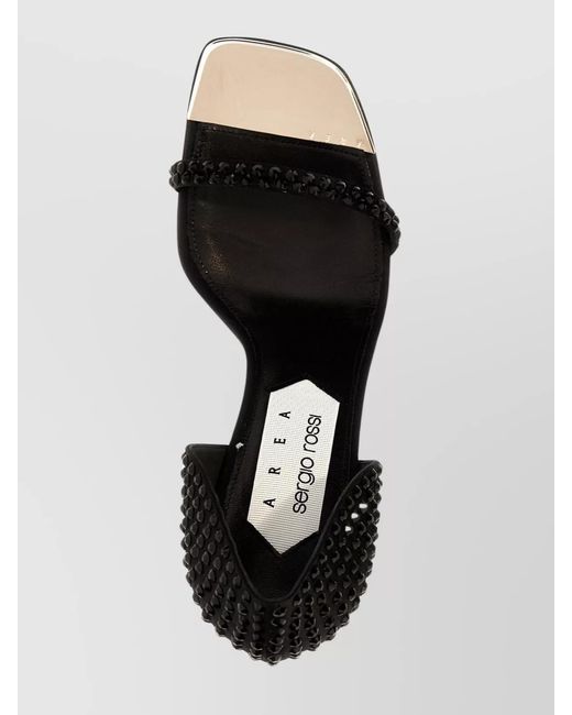 Sergio Rossi Metallic Embellished Sandals