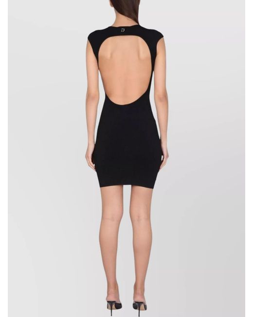DSquared² Black Slim-Fit Mini Dress