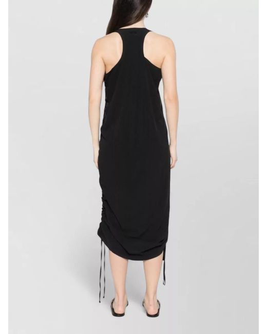 Y-3 Black Sleeveless Dress Racerback Design Side Slit